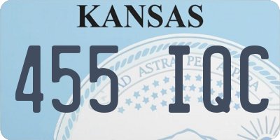 KS license plate 455IQC