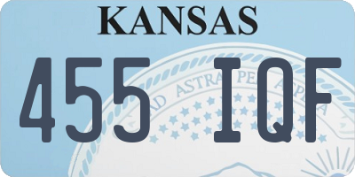 KS license plate 455IQF