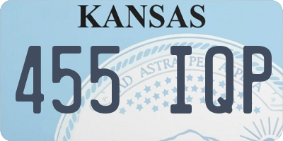 KS license plate 455IQP