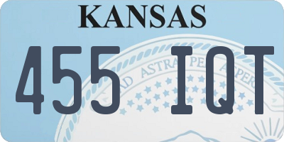 KS license plate 455IQT