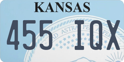 KS license plate 455IQX