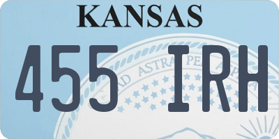 KS license plate 455IRH