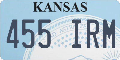 KS license plate 455IRM
