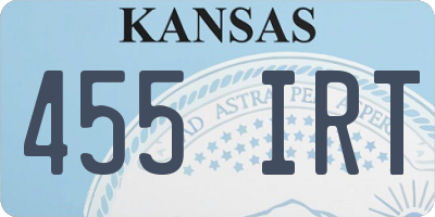 KS license plate 455IRT