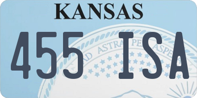 KS license plate 455ISA
