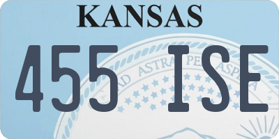 KS license plate 455ISE