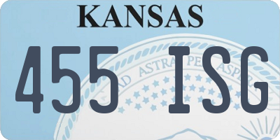 KS license plate 455ISG