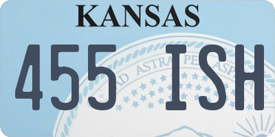 KS license plate 455ISH