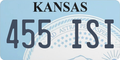 KS license plate 455ISI