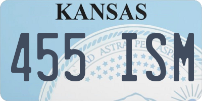 KS license plate 455ISM