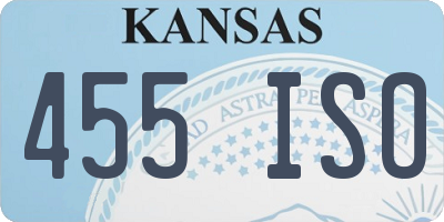 KS license plate 455ISO