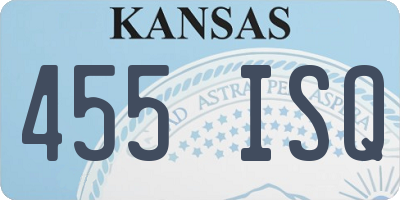 KS license plate 455ISQ