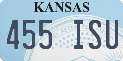 KS license plate 455ISU