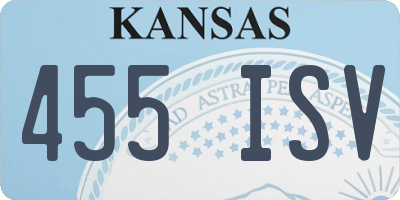 KS license plate 455ISV