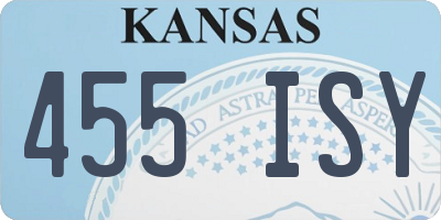 KS license plate 455ISY
