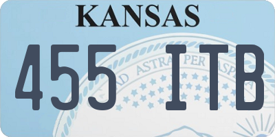 KS license plate 455ITB