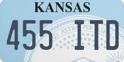 KS license plate 455ITD