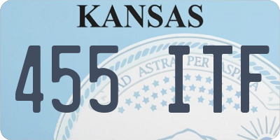 KS license plate 455ITF