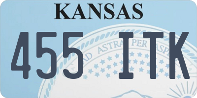 KS license plate 455ITK