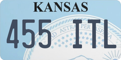 KS license plate 455ITL