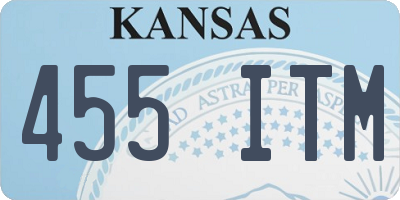 KS license plate 455ITM