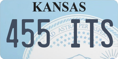 KS license plate 455ITS