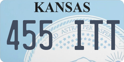 KS license plate 455ITT