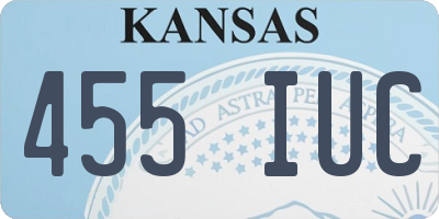 KS license plate 455IUC