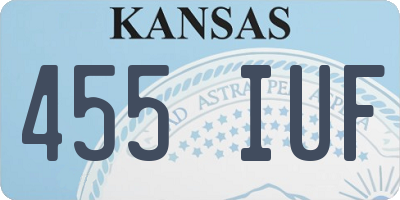 KS license plate 455IUF