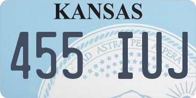 KS license plate 455IUJ