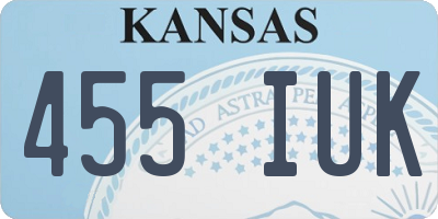 KS license plate 455IUK