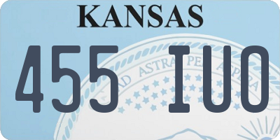 KS license plate 455IUO