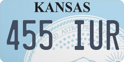 KS license plate 455IUR