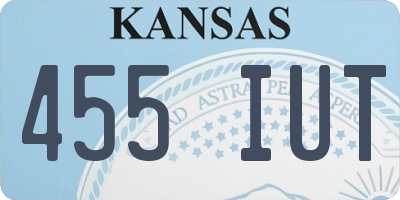 KS license plate 455IUT