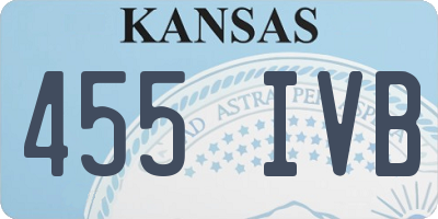 KS license plate 455IVB
