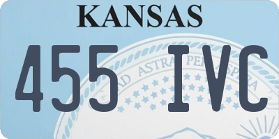 KS license plate 455IVC