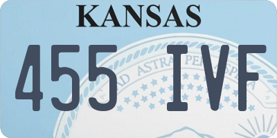 KS license plate 455IVF