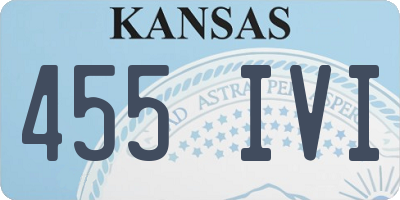 KS license plate 455IVI