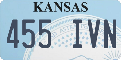 KS license plate 455IVN