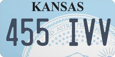 KS license plate 455IVV
