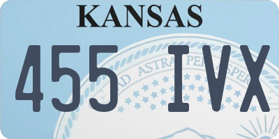 KS license plate 455IVX