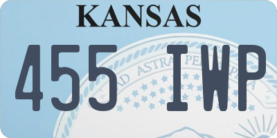 KS license plate 455IWP