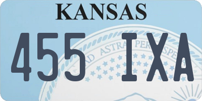 KS license plate 455IXA