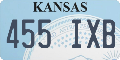 KS license plate 455IXB