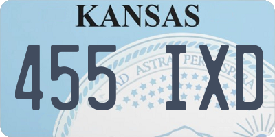 KS license plate 455IXD