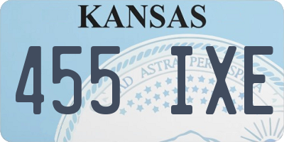 KS license plate 455IXE