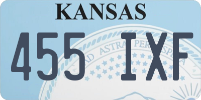 KS license plate 455IXF