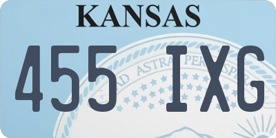 KS license plate 455IXG