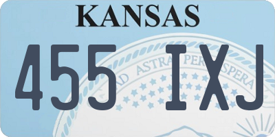 KS license plate 455IXJ