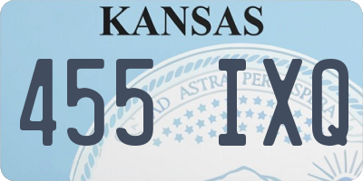 KS license plate 455IXQ